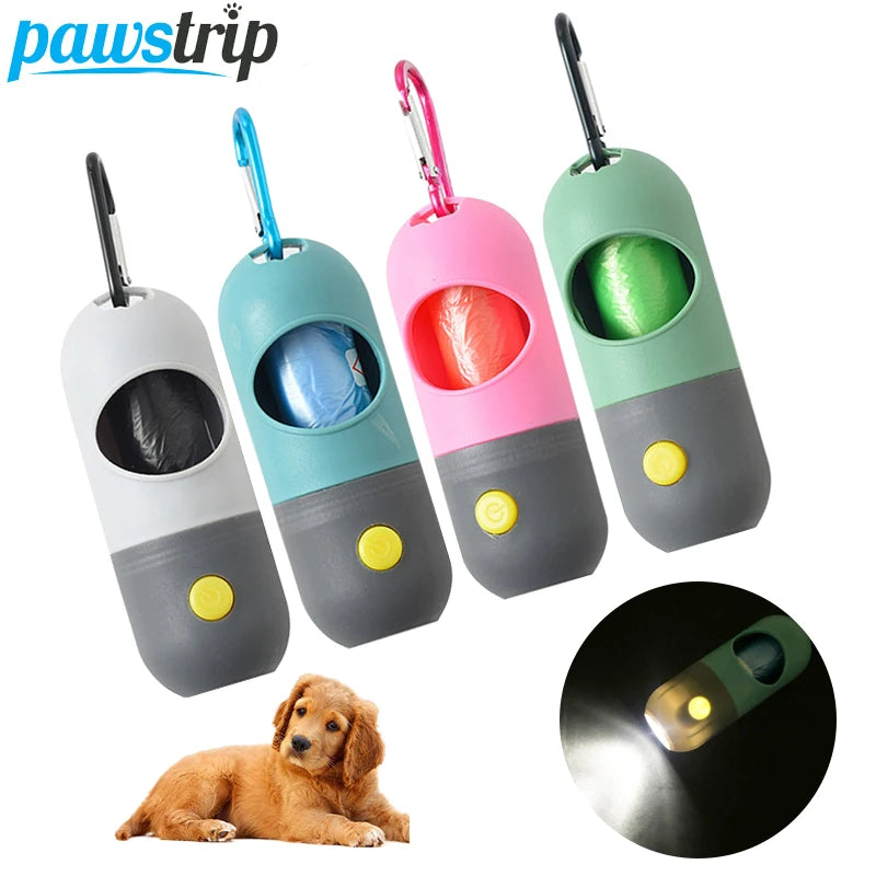 EC_Led Light, Pet Waste Bag Dispenser for Dogs