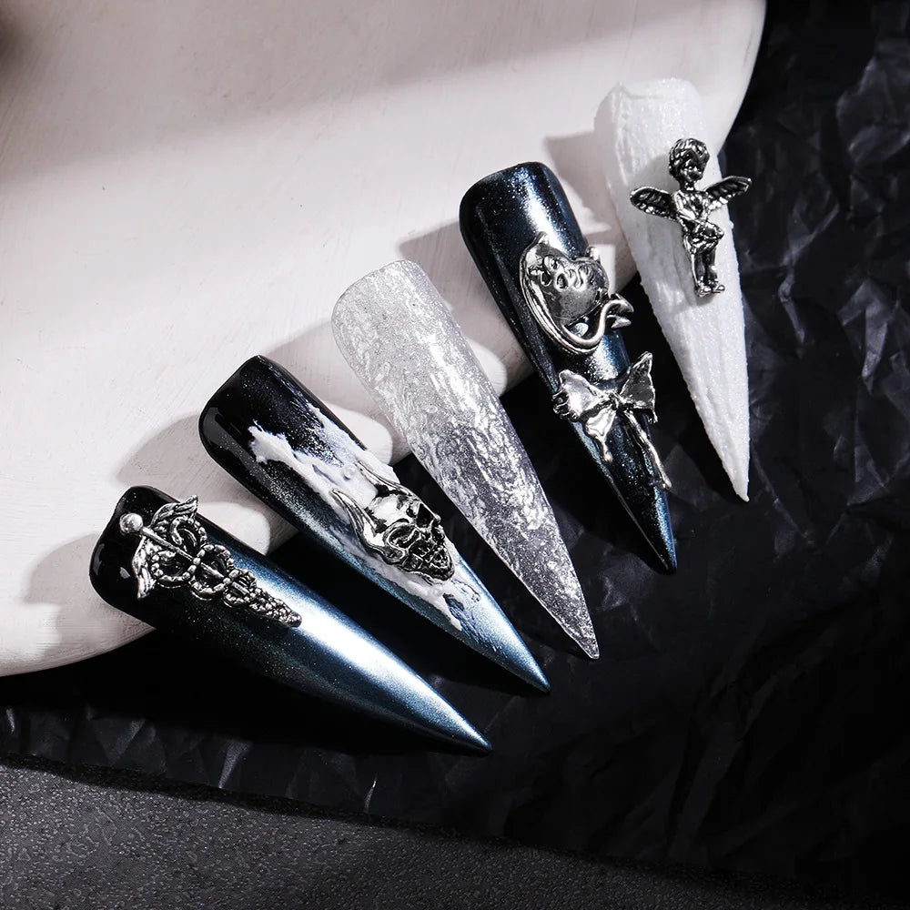 EC_20 Pcs Mixed Alloy Gothic Nail Charms