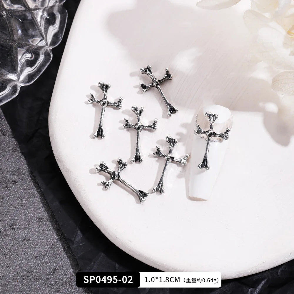 EC_20 Pcs Mixed Alloy Gothic Nail Charms