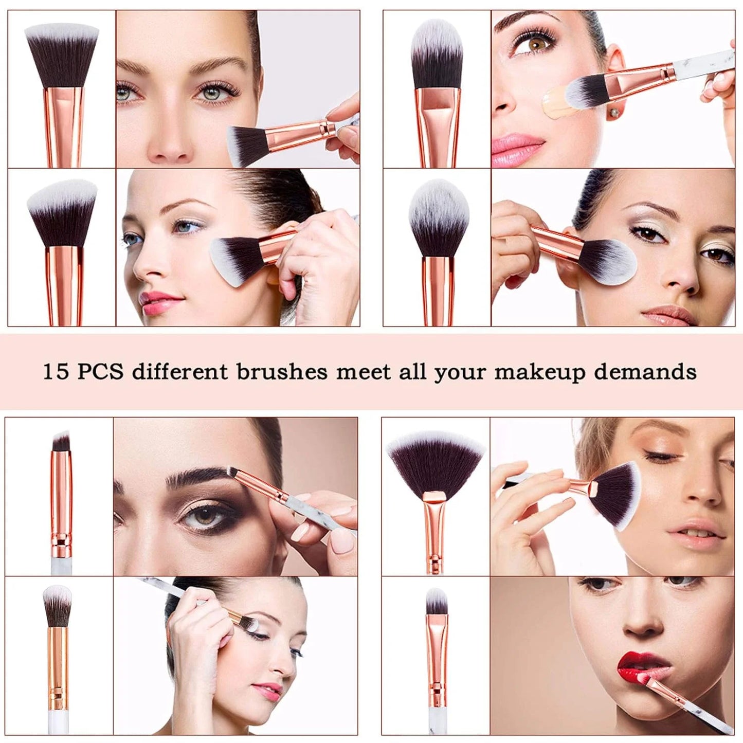 EC_10pcs Makeup Brushes