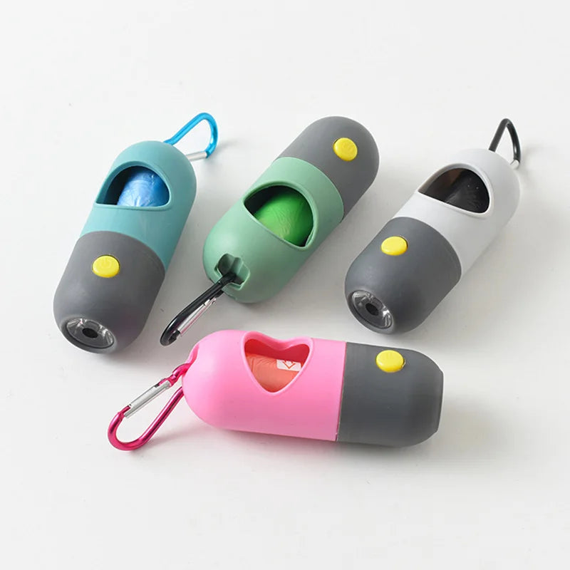 EC_Led Light, Pet Waste Bag Dispenser for Dogs