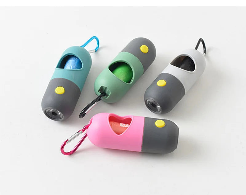 EC_Led Light, Pet Waste Bag Dispenser for Dogs