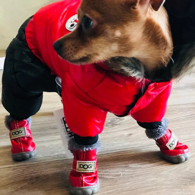 EC_ 4P Winter Pet Shoes Waterproof