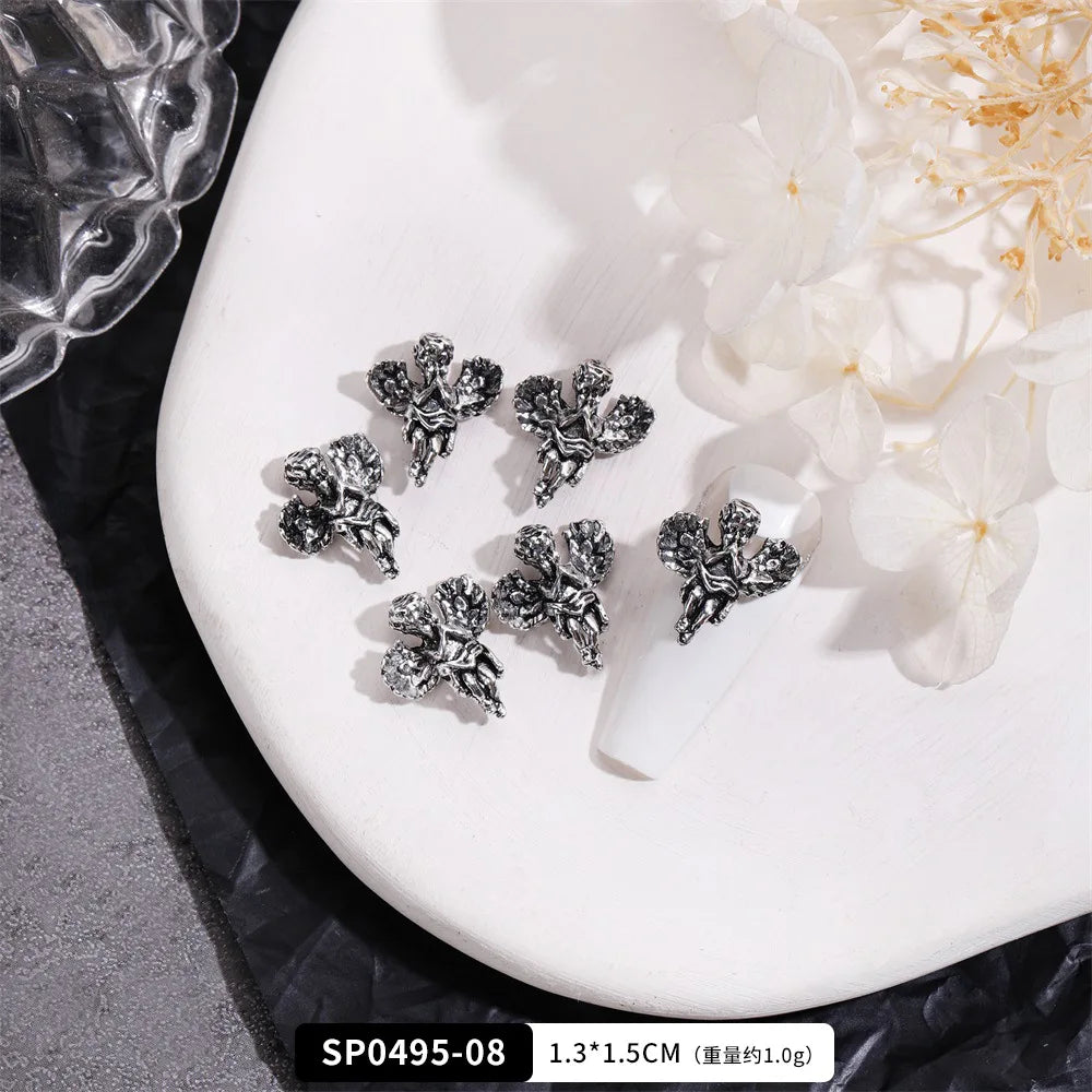EC_20 Pcs Mixed Alloy Gothic Nail Charms