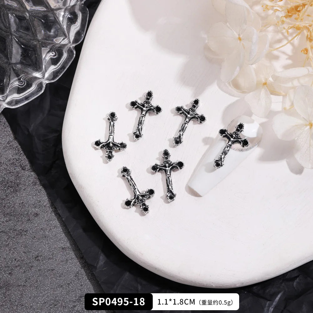EC_20 Pcs Mixed Alloy Gothic Nail Charms