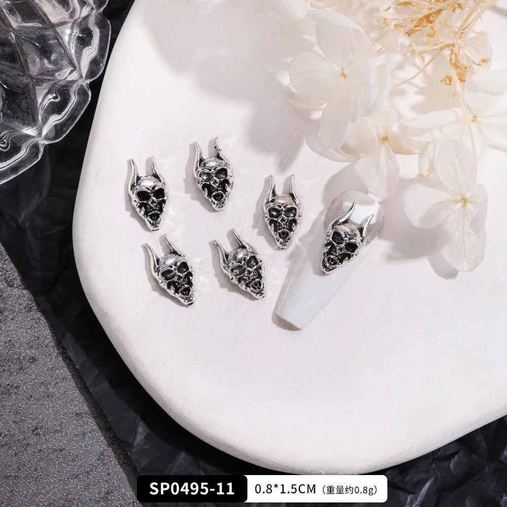 EC_20 Pcs Mixed Alloy Gothic Nail Charms