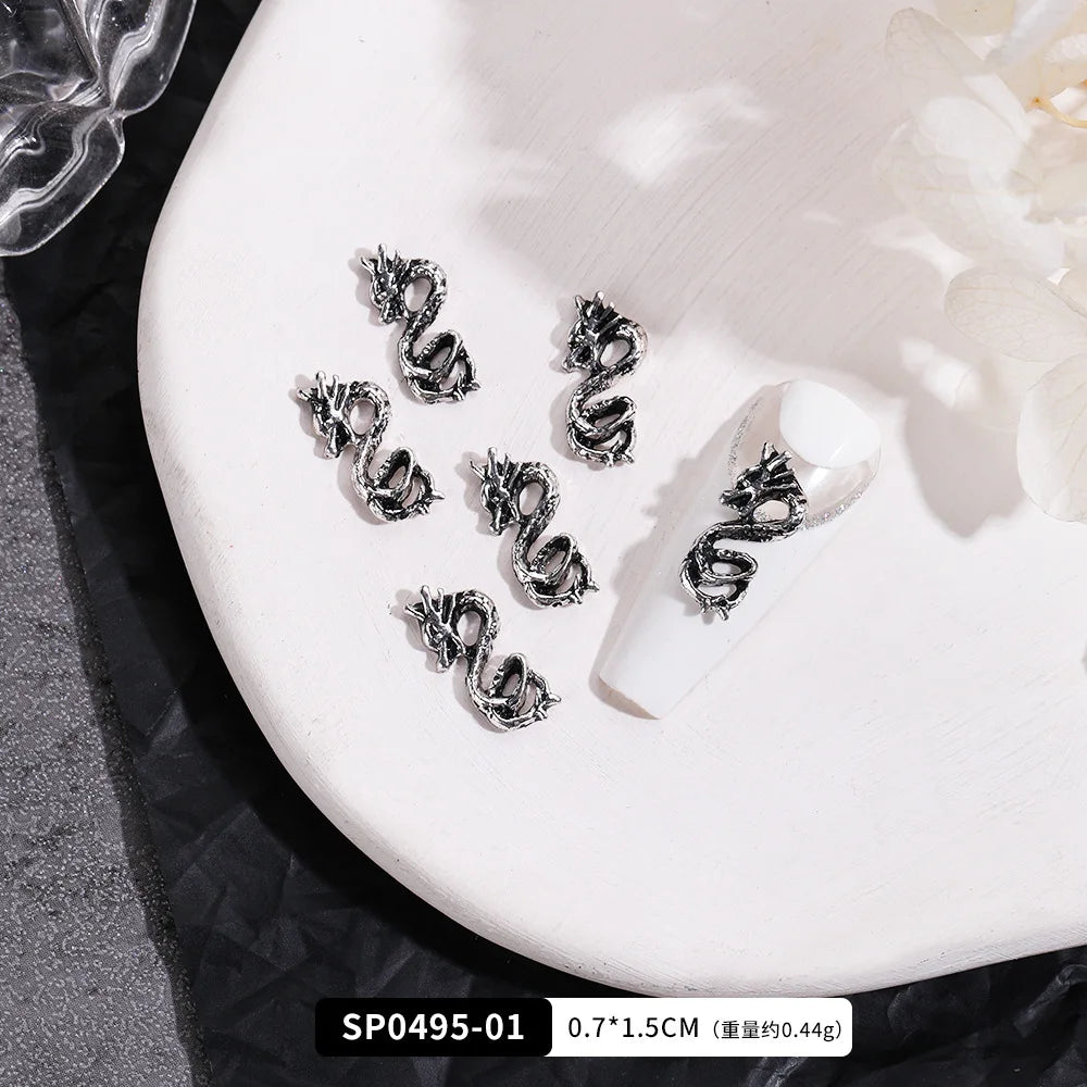 EC_20 Pcs Mixed Alloy Gothic Nail Charms