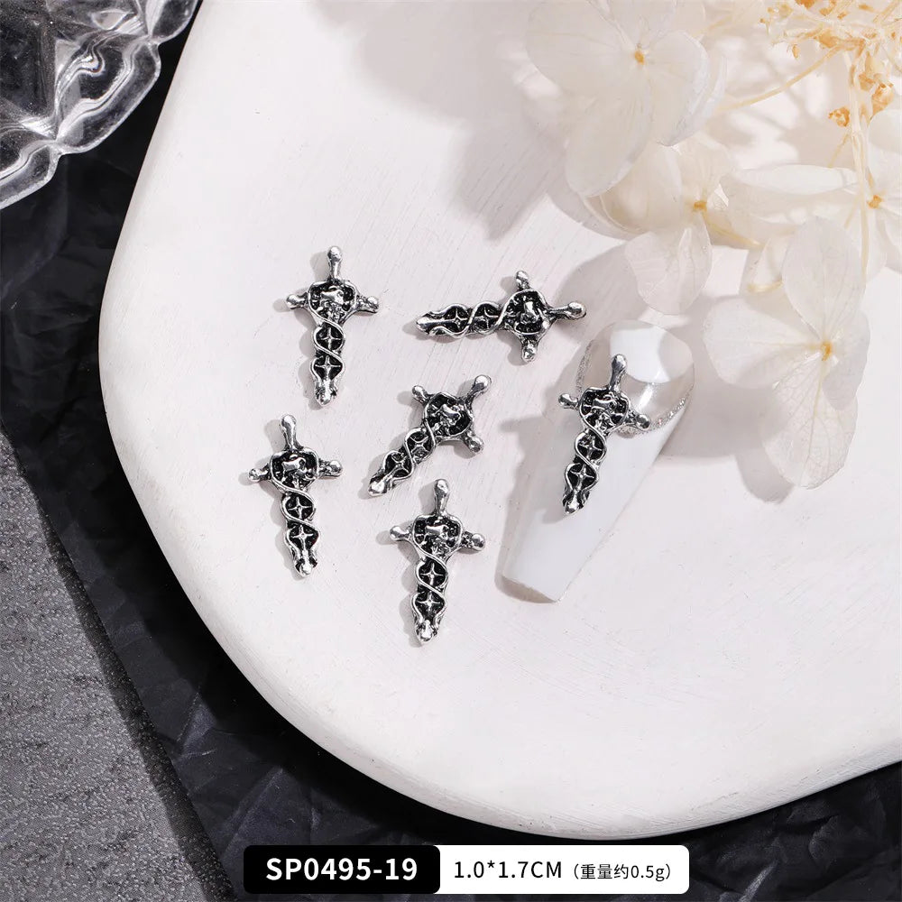 EC_20 Pcs Mixed Alloy Gothic Nail Charms