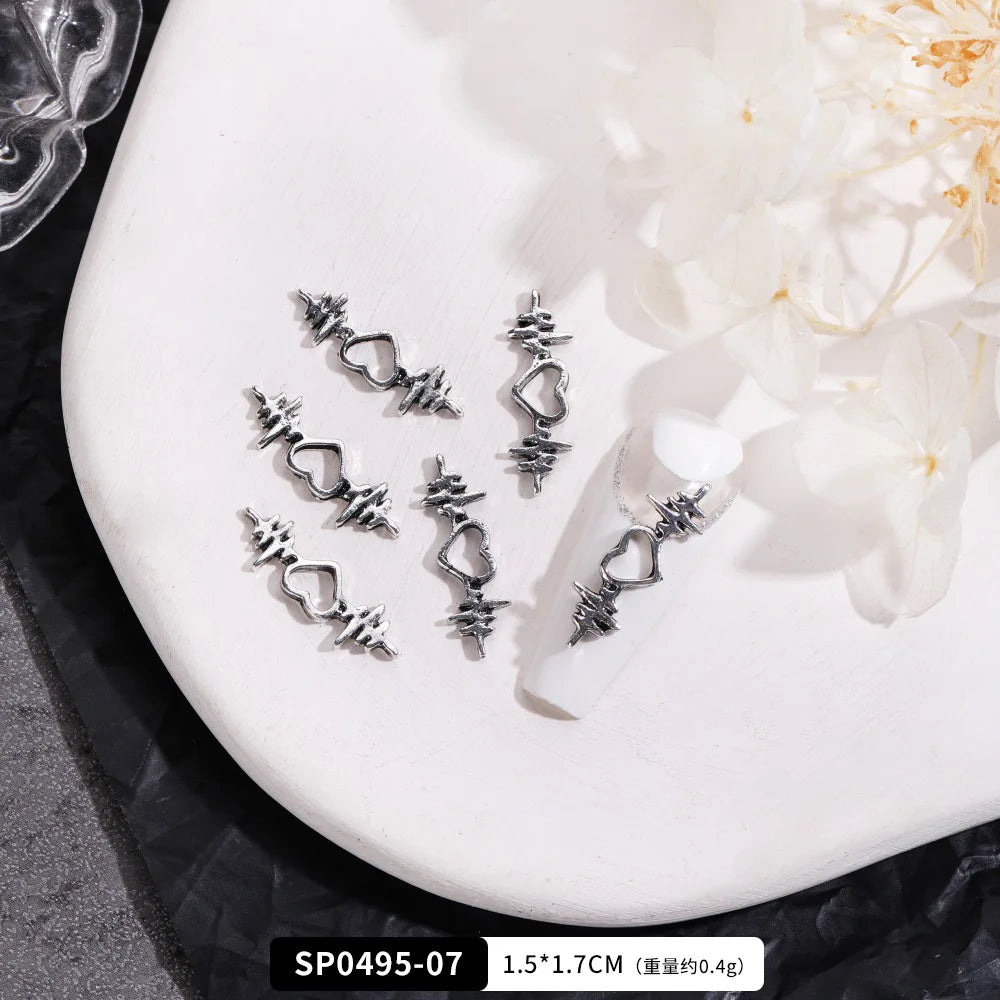 EC_20 Pcs Mixed Alloy Gothic Nail Charms
