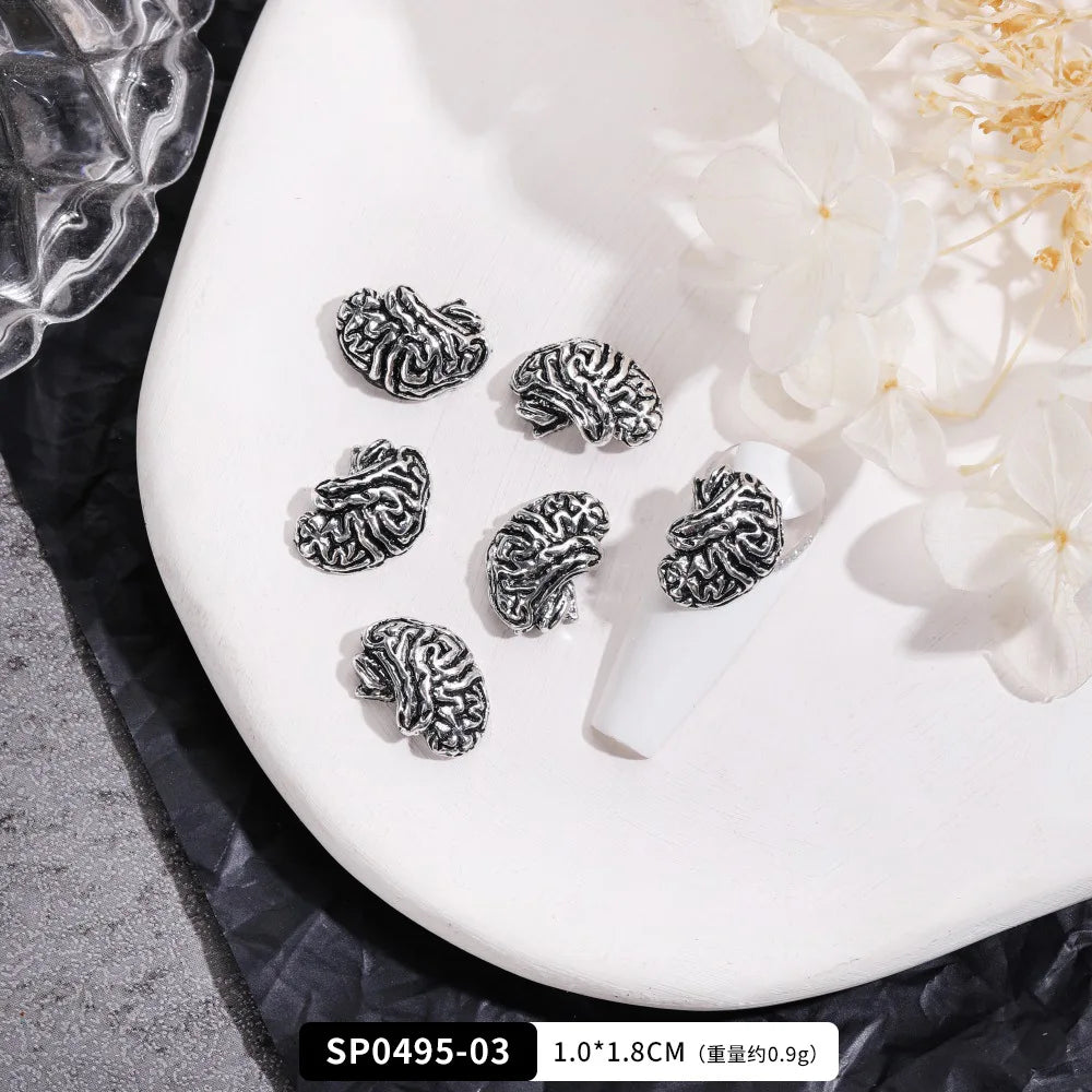 EC_20 Pcs Mixed Alloy Gothic Nail Charms