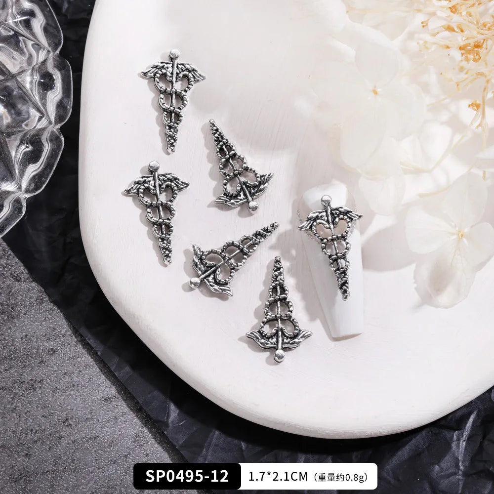 EC_20 Pcs Mixed Alloy Gothic Nail Charms