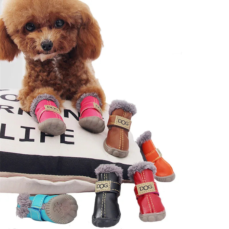 EC_ 4P Winter Pet Shoes Waterproof