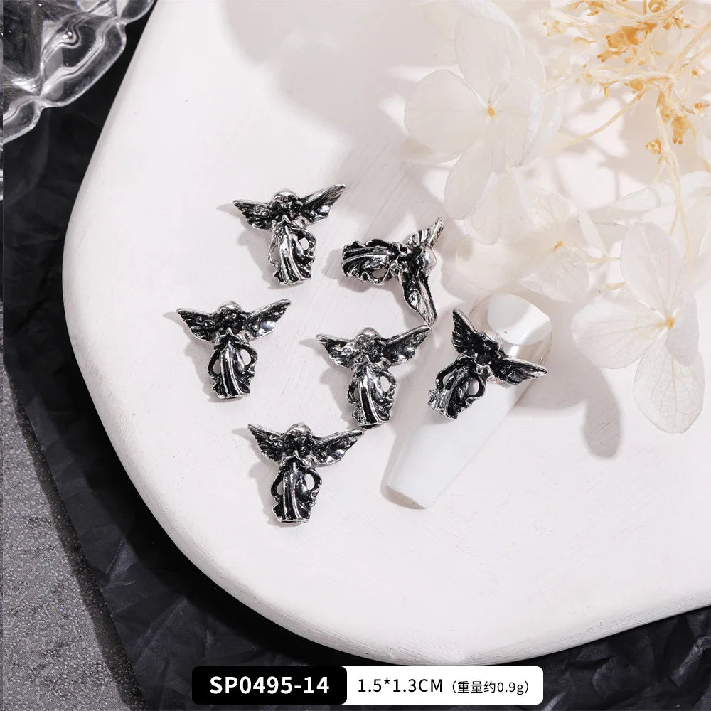 EC_20 Pcs Mixed Alloy Gothic Nail Charms