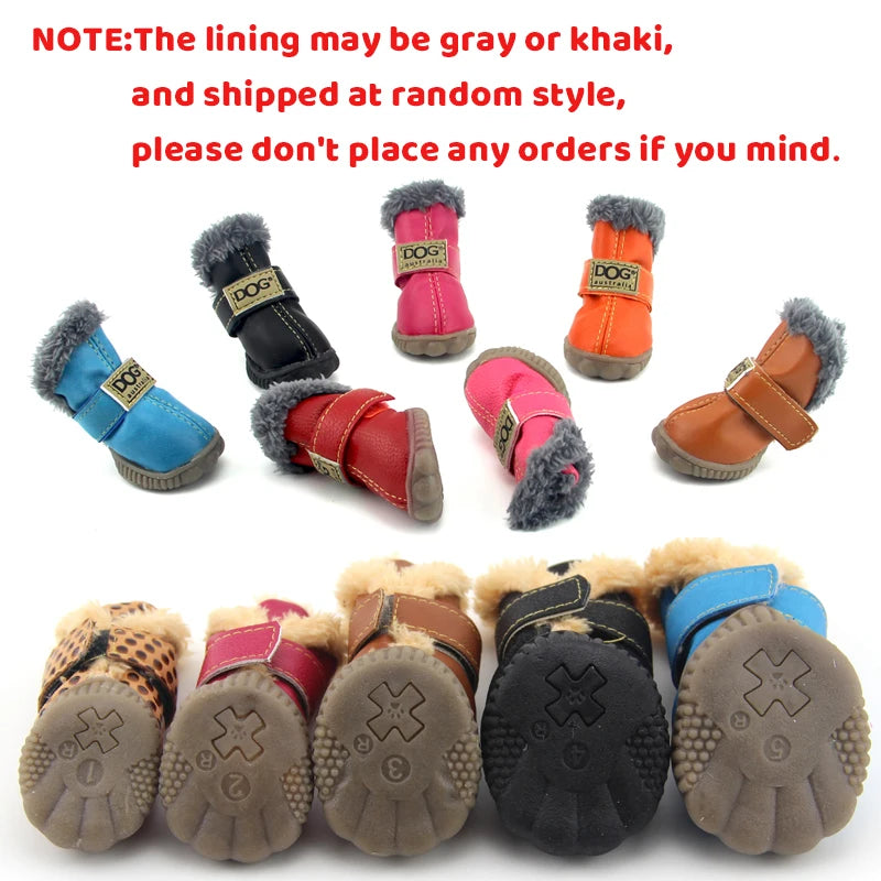 EC_ 4P Winter Pet Shoes Waterproof